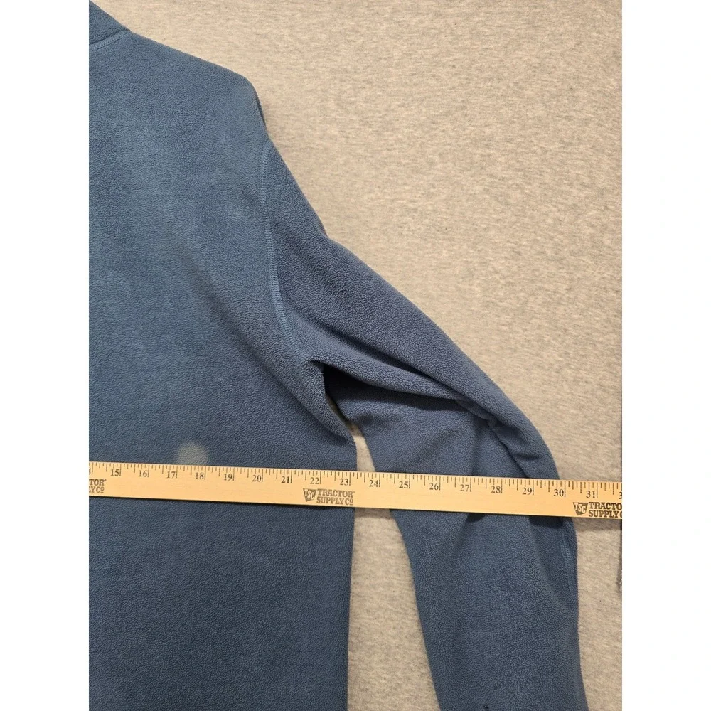 EMS Men Large Blue 1/4 Zip Fleece Pullover Made in Canada Eastern Mountain Sport